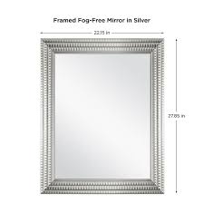 Home Decorators Collection 22 In X 27 In Framed Fog Free Wall Mirror In Silver 45384 The Home Depot In 2020 Mirror Wall Mirror Framed Mirror Wall