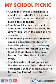 Picture composition worksheets with answers pdf for class 2 cbse. Essay On My School Picnic My School Picnic Essay For Students And Children In English A Plus Topper