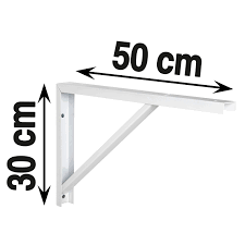 Plusieurs couleurs et finitions disponibles. Equerre Robusto Acier Epoxy Blanc H 30 X P 50 Cm Leroy Merlin