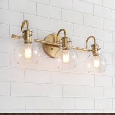 Lavish crystal sconces set on both sides of a broad mirror add a touch of elegance. Modern Bathroom Wall Sconces Gold Vanity Lighting For Powder Room L2 Arcoh