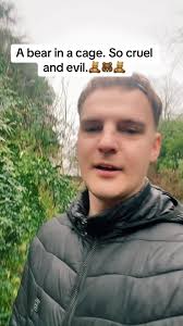 A bear in a cage. So cruel and evil.👿 #bear #cage #animal #cruel  #fyp@Slimwadie @Slimwadie