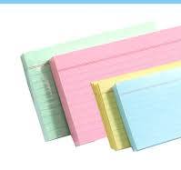 Foska Assorted Multicolor 180GSM Paper Ruled Index Cards Sticky Memo Pad