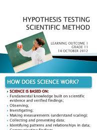 So, there are two possible outcomes: Telematics Grade 11 Hypothesis Testing Final Experiment Scientific Method