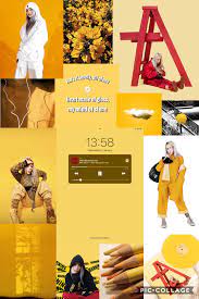 Billie Eilish Wallpaper Yellow Collage Billie Eilish Billie Yellow Aesthetic