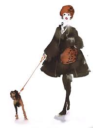 Ponytail Sold Watercolor Dog Dog Illustration Watercolor Fashion