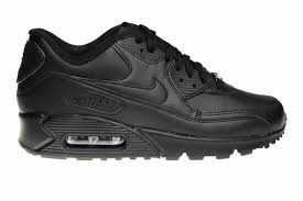 Nike Air Max 90 Leather 302519 001 Helemaal Leer Zwart Nike Air Max 90 Schoenen Air Max 90