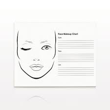 pre designed blank makeup face charts