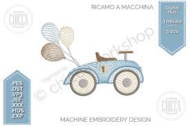 Vintage Baby Car Machine Embroidery 3 Sizes - Etsy