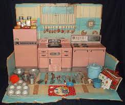 Ar kids toys kitchen cook set for kids in briefcase style. 130 Vintage Play Kitchen 1950s Ideas Toy Kitchen Vintage Toys Play Kitchen