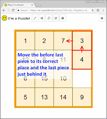 Don't drag, just click on the tile and it will go the correct place. How To Solve Any Slide Puzzle Regardless Of Its Size Kaplof