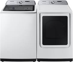 Check spelling or type a new query. Samsung Sawadrew54001 Side By Side Washer Dryer Set With Top Load Washer And Electric Dryer In White