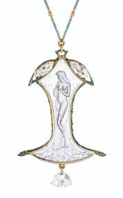 Rene Lalique Pendant Nymphe Denudee Et Branchages 7098 Lalique Jewelry Art Nouveau Jewelry Art Nouveau Pendant
