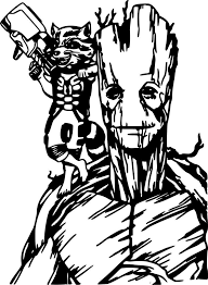 Black And White Rocket Groot Rocket Raccoon Guardian Galaxy Wall Car Laptop Window Vinyl Decal Sticker Custom Vinyl Stickers Vinyl Decals Superhero Wallpaper