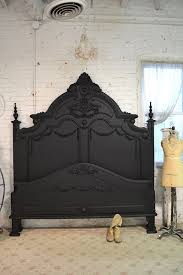Painted Cottage Shabby French Black Romantic Bed King Etsy Painted Cottage Romantic Bed Chic Bedroom
