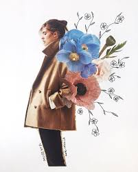 Muse No 2 Flower Collage By Kate Rabbit Collage Art Edit Hipsters Fashion Collage Flower Collage Collage Design