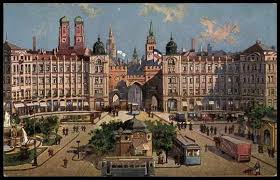 Kunstler Ansichtskarte Postkarte Munchen Karlstor Rondell Strassenbahn Flagge
