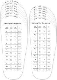Printable Shoe Size Chart Women's Pin On Womens Shoes