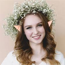 1Pair Misterioso Angelo Orecchie da Elfo Donna 10/12cm Lattice Orecchie di  Mostro Orecchie Finte Fata Accessori Costume Cosplay Festa di Halloween