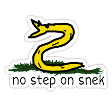 No Step On Snek Sticker By Chevdesign Unique Sticker Snek Stickers