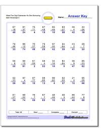 Mixed Two Digit Subtraction Worksheet No Zero Borrowing Subtraction Worksheet Subtraction Worksheets Addition Worksheets Math Worksheets