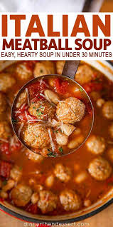 Italian Meatball Soup In Just 30 Minutes With Frozen Meatballs Soup Meatballs Ital Italian Meatball Soup Recipe Meatball Soup Recipes Italian Meatball Soup