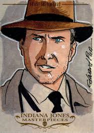 Indiana Jones Masterpieces Sketch Card By Edward Pun