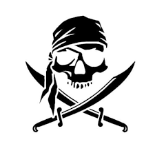 6inches Pirate Skull Funny Car Stickers Laptop Wall Motorcycle Vinyl Decals Pirate Skull Pirates Car Stickers Funny