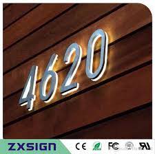 Image Result For Light Up Logo Steel Led House Numbers Contemporary House Numbers Modern House Number