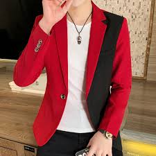 Bow ties and tuxedos look good in black and charcoal often. Blazer Men 2020 Spring And Autumn New Fashion Trend High Quality Men Splice Single Button Slimming Blazer For Men Blazers Aliexpress