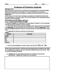 Evidence Of Evolution Lab Objective In This Lab You Will Learn About Homologous Analogous And Vestigial Struct Biology Class Student Teaching Biology Teacher