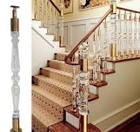 Clear Acrylic Stair Handrail - 4ft Non-Slip Safety Rail For Elderly & Kids,  Indoor Staircase Support