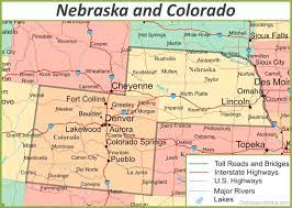 It ends in the state of colorado. Map Of Nebraska And Colorado