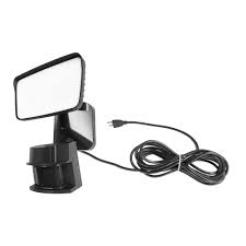 Monument 180 Degree Black Motion Activated Outdoor Integrated Led Portable Plug In Security Spot Light G14276 Bk The Home Depot