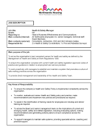 Leading product managers and coordinating with engineering job brief. Health And Safety Management Job Description 2021 2022 Student Forum
