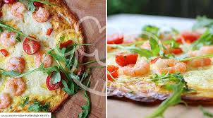 Low Carb Pizza Mit Garnelen Essen Ohne Kohlenhydrate Rezept Rezepte Garnelen Essen Essen Ohne Kohlenhydrate