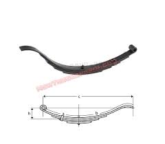5 Leaf Slipper Spring W Radius End 32 Long For Trailer Axle 2400 Lb Replacement Una029