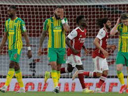 Who will come out on. West Brom Relegated After Nicolas Pepe S Thunderbolt For Arsenal Premier League The Guardian