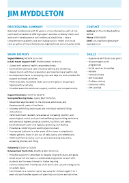 The builder supports the cv format & the templates are flexible. Find The Best Example Cvs For Support Workers Like You