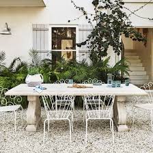 Roman Stone Table 2600 X 1050mm White Dining Chairs Outdoor Dining Chairs Dining Chairs