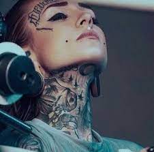 Monami Frost Sleepy Hollow Chin Tattoo Chin Tattoo Woman Under Chin Tattoo Chin Tattoo