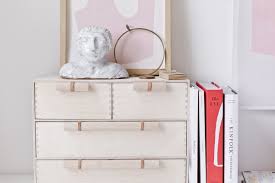 This desk has a visible diy charm that makes it look extra comfortable and homey. A Minimal Modern Ikea Hack That Will Instantly Elevate Your Moppe Mini Storage Chest Paper And Stitch
