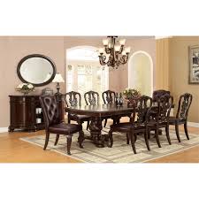 This is a far cry from a small dining table for 2 but you can still enjoy intimate meals together while having the option to seat more people, and if you have the space for it, as well as the occasions to merit a large table, it could be the best option for you. Furniture Of America Ramsaran Brown Cherry Wood 9 Extendable Pedestal Dining Set Idf 3319t 9pc W