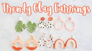 Polymer Clay Earrings How To Make Clay Earrings Beginner Clay Earring Tutorial Youtube How To Make Clay Clay Earrings Earring Tutorial