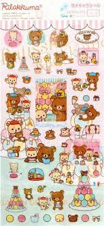 kawaii rilakkuma glitter san x sticker in paris bonjour filofax diy tampons