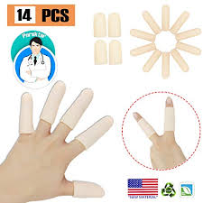 Gel Finger Cots Finger Protector Support 14 Pcs New Material Finger Sleeves Great For Trigger Finger Hand Eczema Finger Cracking Finger Arthritis