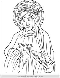 Free coloring pages printable to color kids drawing ideas. Saint Rose Of Lima Coloring Page Thecatholickid Com