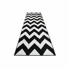 Seien sie der erste, der dieses produkt bewertet. Designer Laufer Teppich Brucke Flur Schwarz Weiss Modern Zick Zack Geometrisch Ebay
