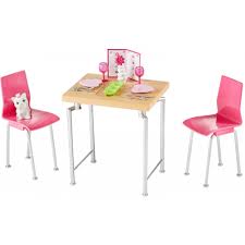 Barbie Furniture And Pet Set With Dining Table And Two Chairs Walmart Com In 2020 Barbie Furniture Furniture Trendy Furniture