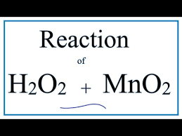 H2o2, or hydrogen peroxide is combined with mno2, manganese dioxide, to form h2o, water, and o2, oxygen gas. H2o2 Mno2 Hydrogen Peroxide Manganese Dioxide By Wayne Breslyn