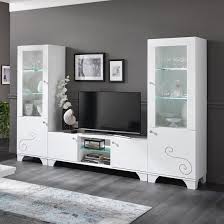 Check out our high gloss tv units and cabinets to add a touch of elegance and sophistication to your living room. Avion Living Room Furniture Set In White High Gloss With Led 1 499 95 Go Furniture Co Uk